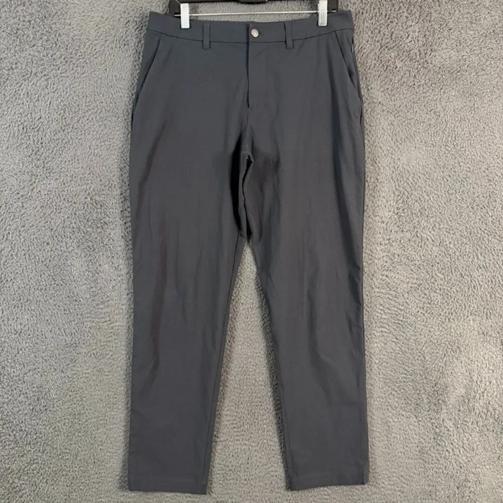 Lululemon ABC Pants Mens 32x30 Gray Slim Fit Stretch Warpstreme Athleisure
